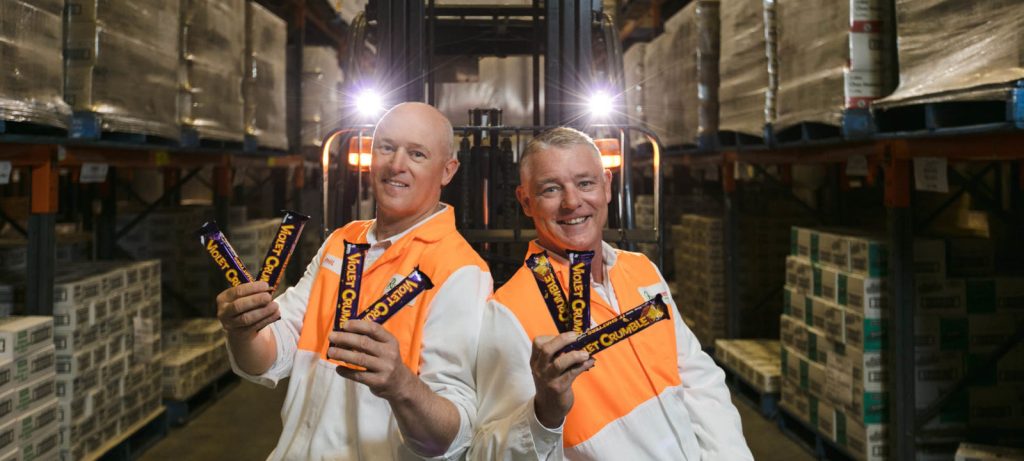 Robern Menz begins Violet Crumble production in SA Blog2000px Phil Sims and Richard Sims forklift 1600x720 1